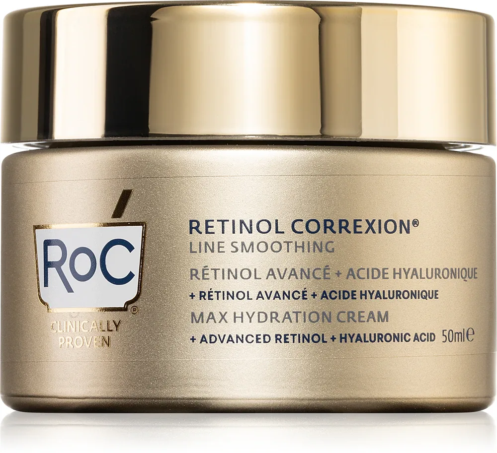 RoC Retinol Correxion Line Smoothing - Увлажняющий крем с гиалуроновой кислотой, 50 мл