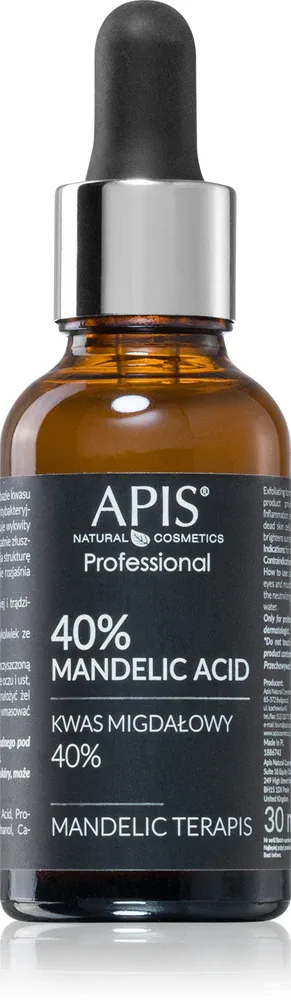 Apis Natural Cosmetics TerApis 40% Mandelic Acid - Сыворотка для лица, разглаживающая и отшелушивающая, против несовершенств кожи, 30 мл