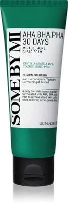 Some By Mi AHA∙BHA∙PHA 30 Days Miracle Acne Clear Foam - Глубоко очищающая пенка для проблемной кожи, 100 мл