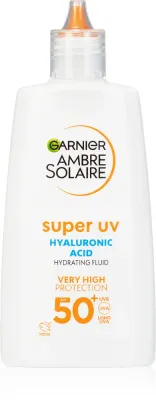 Garnier Ambre Solaire Super UV Hyaluronic Acid - Легкий увлажняющий защитный флюид SPF 50+, 40 мл