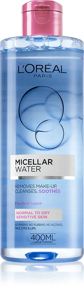 Вода мицеллярная L’Oreal Paris Micellar Water для нормальной, сухой и чувствительной кожи, 400 мл
