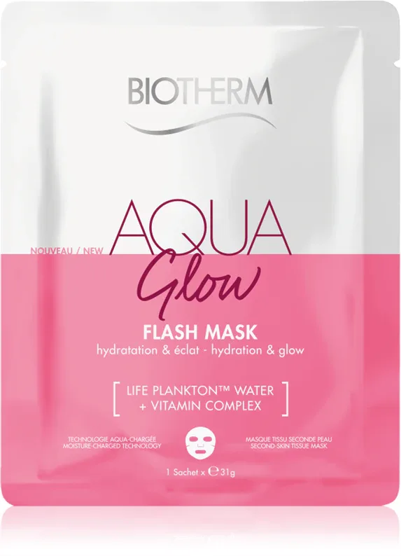 Biotherm Aqua Glow Flash Mask - Маска в тканевом пакете, 31 г