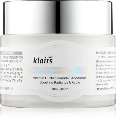 Klairs Freshly Juiced Vitamin E Mask - Увлажняющий крем для лица с витамином Е, 90 мл