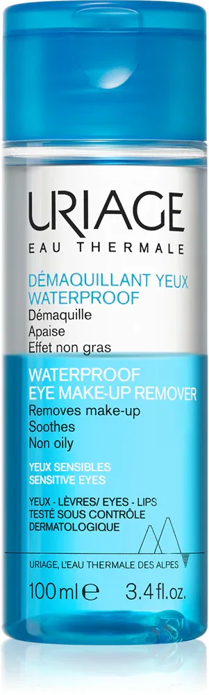Uriage Eau Thermale Waterproof Eye Make-up Remover - Средство для снятия водостойкого макияжа для чувствительных глаз, 100 мл