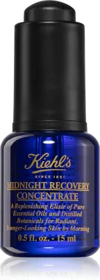 Kiehl's Midnight Recovery Concentrate - Ночное регенерирующее сыворотка для всех типов кожи, включая чувствительную, 15 мл