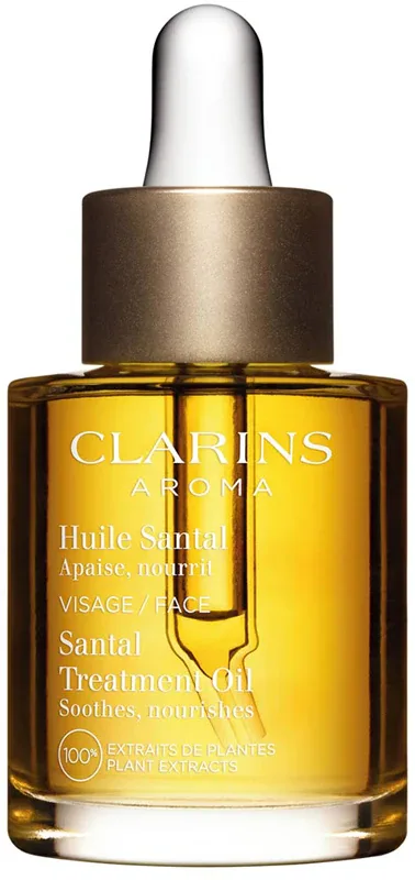 Clarins Santal Treatment Oil - Крем для лица, успокаивающее масло для сухой кожи, 30 мл