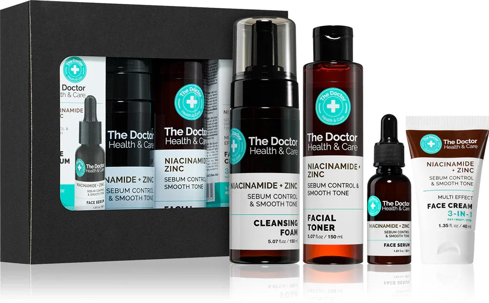 The Doctor Niacinamide + Zinc Set - Подарочный набор для лица, 4 шт
