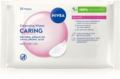 NIVEA Face Cleansing - Нежные очищающие салфетки с молоком миндаля, 25 шт