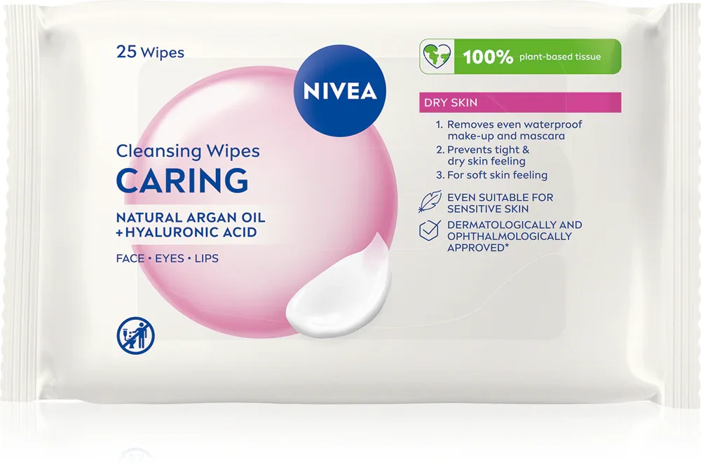 NIVEA Face Cleansing - Нежные очищающие салфетки с молоком миндаля, 25 шт