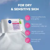NIVEA Face Cleansing - Нежные очищающие салфетки с молоком миндаля, 25 шт — фото 2