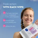 NIVEA Face Cleansing - Нежные очищающие салфетки с молоком миндаля, 25 шт — фото 3