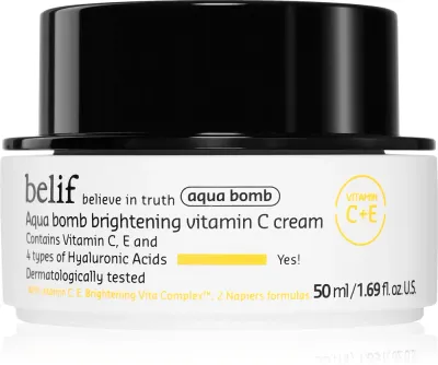 belif Aqua Bomb Brightening Vitamin C Cream - Крем для лица с осветляющим и увлажняющим действием