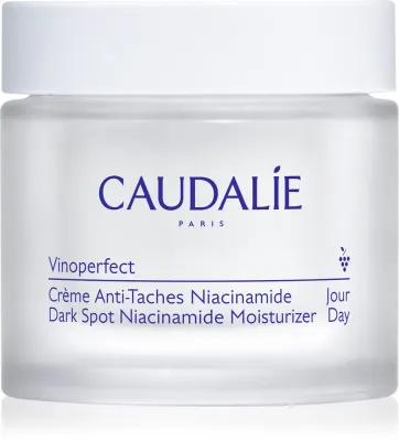 Caudalie Vinoperfect Dark Spot Niacinamide Moisturizer - Розовый крем для лица, осветляющий кожу, на день, против пигментации, 50 мл