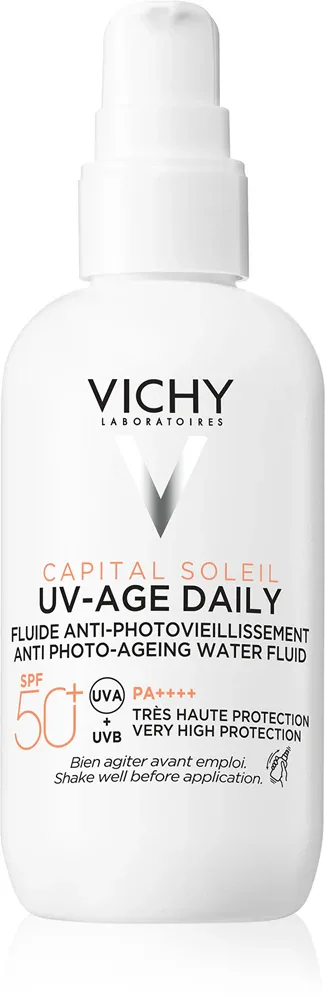 Vichy Capital Soleil UV-Age Daily - Солнцезащитный флюид для лица антивозрастной SPF 50+