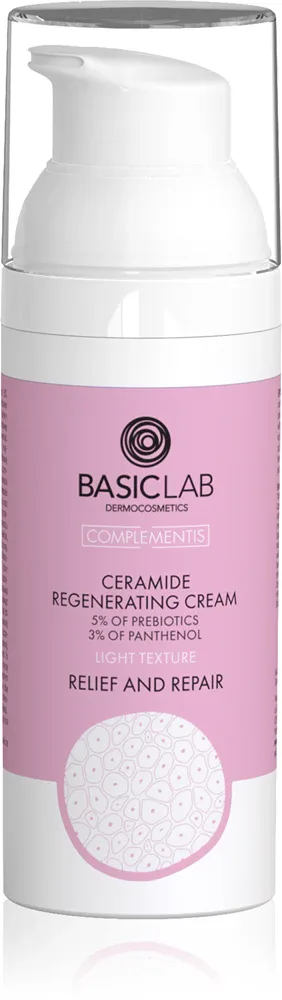 BasicLab Dermocosmetics Complementis - Легкий крем для лица с регенерирующими церамидами, 50 мл