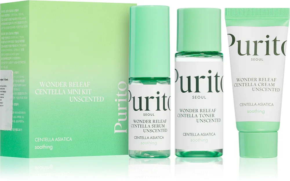 Purito Wonder Releaf Centella Mini Kit Unscented - Набор для чувствительной и склонной к раздражениям кожи - ОЗОН
