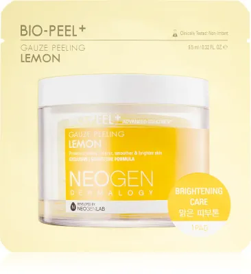 Neogen Dermalogy Bio-Peel+ Gauze Peeling Lemon - Крем для лица с отшелушивающими частицами для осветления и смягчения кожи, 30 шт, 1 шт