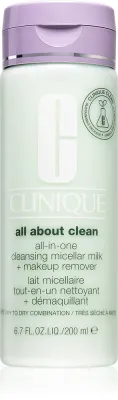 Clinique All About Clean All-in-One Cleansing Micellar Milk + Makeup Remover - Нежное молочко для очищения сухой и очень сухой кожи, 200 мл