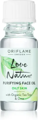 Очищающее масло для лица Oriflame Love Nature Tea Tree Lime для проблемной кожи, матирующее, 10 мл