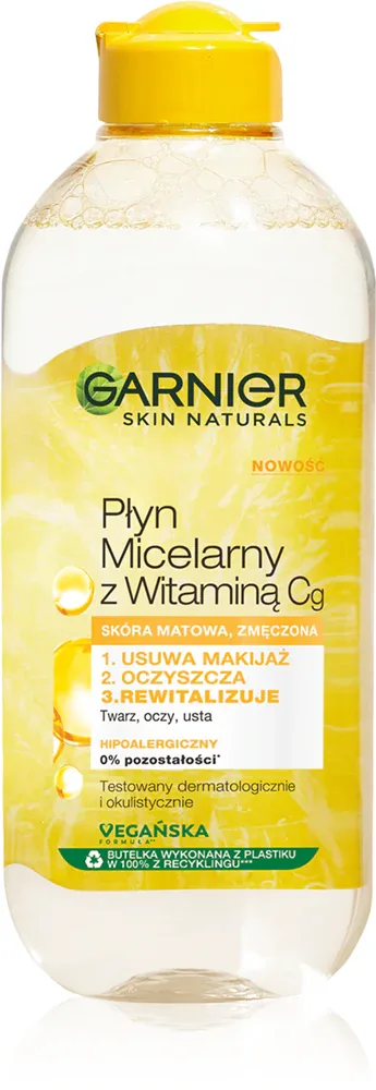 Garnier Skin Naturals Vitamin C - Очищающий мицеллярный лосьон для снятия макияжа, 400 мл