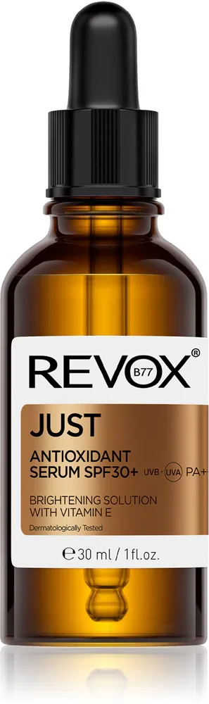 Revox B77 JUST Antioxidant Serum SPF 30+ - Сыворотка для лица с SPF 30, придающая сияние, 30 мл