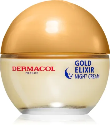 Dermacol Gold Elixir - Омолаживающий ночной крем с кофеином, 50 мл