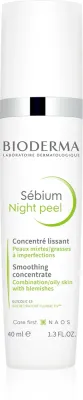 Bioderma Sebium Night Peel - Сыворотка для лица, разглаживающая и отшелушивающая, против несовершенств кожи, 40 мл