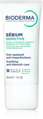 Bioderma Sebium Sensitive - Интенсивный увлажняющий и успокаивающий крем для сухой и раздраженной кожи после лечения акне, 30 мл
