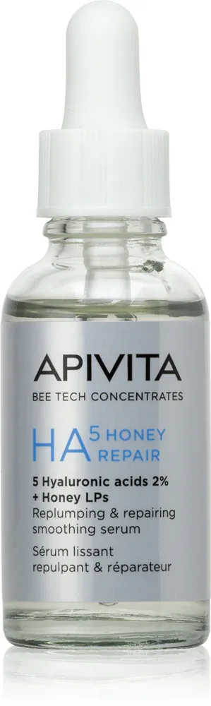 Apivita Bee Tech Concentrates HA5 Honey Repair Serum - Сыворотка для лица с гиалуроновой кислотой, 30 мл