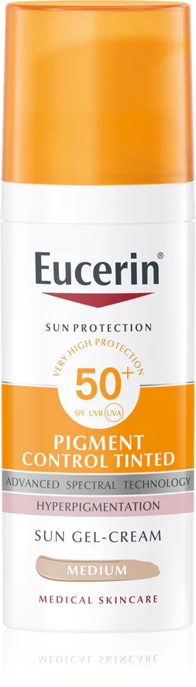 Eucerin Sun Pigment Control Tinted - Защитный эмульсион SPF 50+ от пигментации, 50 мл, оттенок Medium