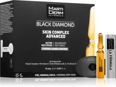 MartiDerm Black Diamond Skin Complex Advanced - Ампулки для уставшей кожи лица, 10 мл