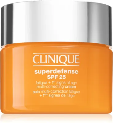 Clinique Superdefense SPF 25 Fatigue + 1st Signs Of Age Multi-Correcting Cream - Крем против первых признаков старения для жирной и комбинированной кожи, SPF 25 30 мл