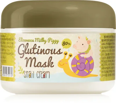 Elizavecca Milky Piggy Glutinous Mask 80% Snail Cream - Маска интенсивного увлажнения и питания с экстрактом улиточного слизи, 100 г