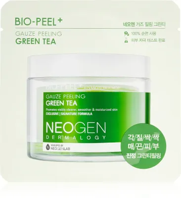 Neogen Dermalogy Bio-Peel+ Gauze Peeling Green Tea - Крем для лица с отшелушивающими пластинами для осветления и увлажнения, 30 шт, 1 шт
