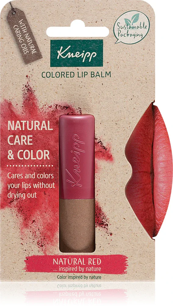 Kneipp Natural Care & Color - Тонирующий бальзам для губ, 3.5 г, оттенок Natural Red