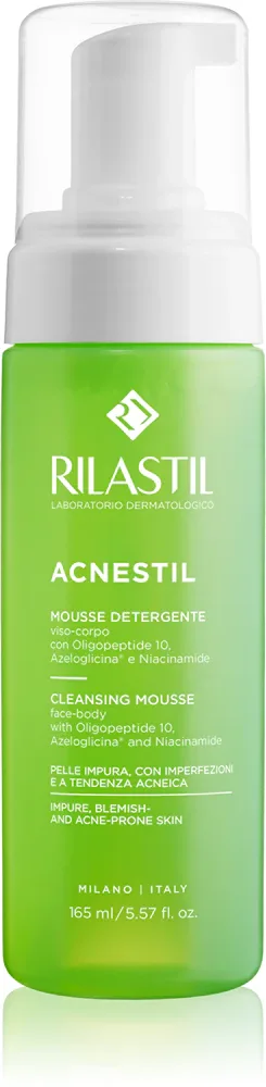 Rilastil Acnestil - Пенка для очищения кожи, регулирующая выделение себума для жирной кожи с предрасположенностью к акне