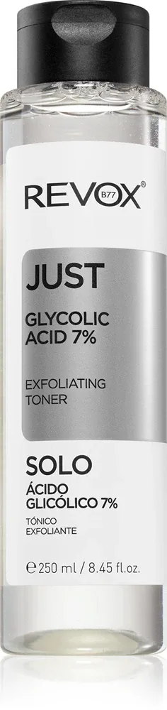 Revox B77 JUST Glycolic Acid 7% - Тоник для лица, который мягко отшелушивает, 250 мл
