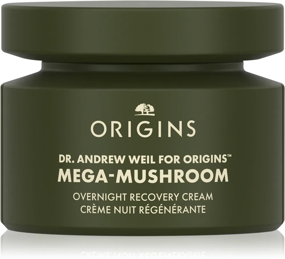 Origins Dr. Andrew Weil for Origins Mega-Mushroom Overnight Recovery Cream - Увлажняющий и успокаивающий ночной крем для лица, 50 мл