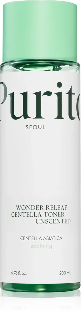 Purito Wonder Releaf Centella Toner Unscented - Нежный тоник для лица для чувствительной кожи, 200 мл