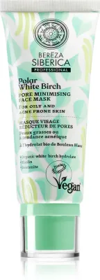 Natura Siberica Polar White Birch - Маска для лица, очищающая, уменьшающая себум и поры, 100 мл