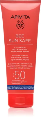 Apivita Bee Sun Safe Hydra Fresh Milk SPF50 - Молочко для загара для лица и тела SPF 50, 200 мл