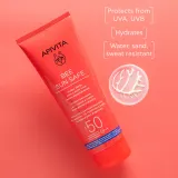 Apivita Bee Sun Safe Hydra Fresh Milk SPF50 - Молочко для загара для лица и тела SPF 50 — фото 2