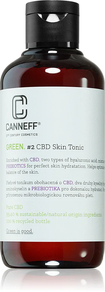 Canneff Green CBD Skin Tonic - Тоник для лица, увлажняющий, 200 мл