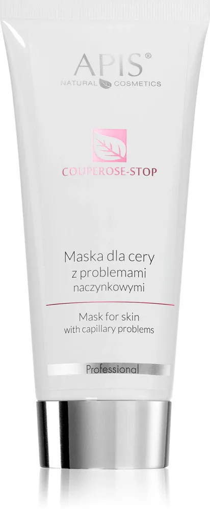 Apis Natural Cosmetics Couperose-Stop - Деликатная кремовая маска для чувствительной кожи с предрасположенностью к пигментации, 200 мл