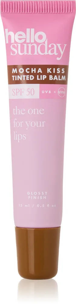 Бальзам для губ hello sunday the mauve one tinted lip balm оттеночный, солнцезащитный, SPF 50, 15 мл, оттенок Mocha Kiss