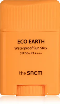 The Saem Eco Earth Waterproof - Водостойкий крем для загара лица в стике SPF 50+, 17 г