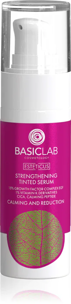 BasicLab Cosmetology Esteticus - Сыворотка для выравнивания тона кожи и борьбы с покраснениями 15% Growth Factor Complex EGF, 30 мл