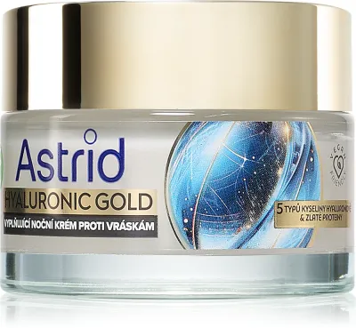 Astrid Hyaluronic Gold - Крем на ночь против морщин z proteinami, 50 мл