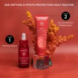 Apivita Bee Sun Safe Anti-Spot and Anti-Age Tinted Face Cream SPF50 - Защитный тонирующий крем для лица SPF 50, 50 мл, оттенок Natural — фото 5