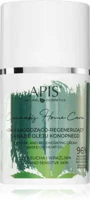 Apis Natural Cosmetics Cannabis Home Care - Легкий увлажняющий крем для сухой и чувствительной кожи, 50 мл